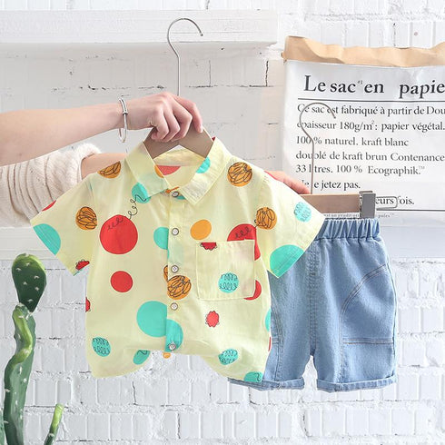 Shirt jeans children's suit